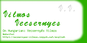 vilmos vecsernyes business card