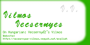 vilmos vecsernyes business card